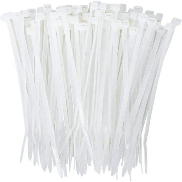 250mm x 3.0mm Nylon Zip Tie (White) Miragegrove