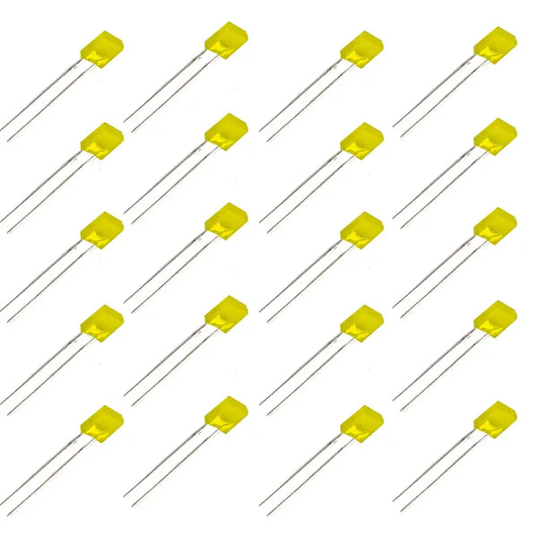 5mm Rectangular Flat Top LED (Yellow) Miragegrove