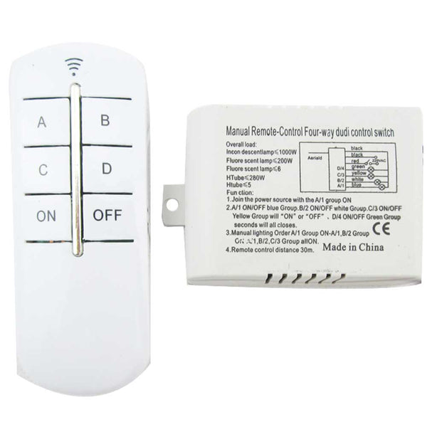 4 way Remote Control Light Switch 220V - MirageGrove