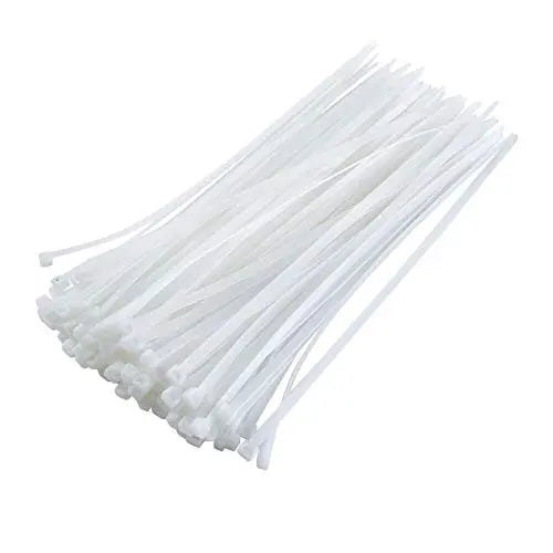 300mm x 3.0mm Nylon Zip Tie (White) Miragegrove