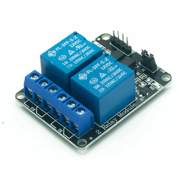 2 Channel 12V Relay Module with Optocoupler Miragegrove