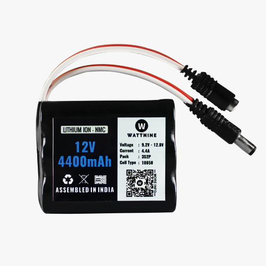 Wattnine 12V 4400mAh 4.4 A Lithium Ion NMC Battery