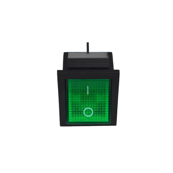 KCD4 16A 250V DPST ON-OFF Rocker Switch with Green Light Miragegrove