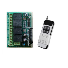 12V, 4CH Channel 433Mhz Wireless Remote Control Switch Receiver 1 Transmitter - MirageGrove