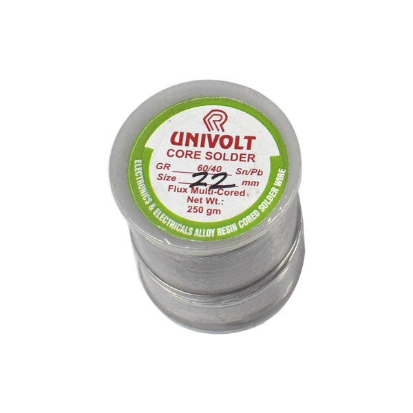 Univolt 60/40 (Tin/Lead) Solder Wire 22 SWG 250gms