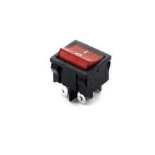 6A 250V AC DPDT ON-ON Rocker Switch (Red) with Backlight Miragegrove