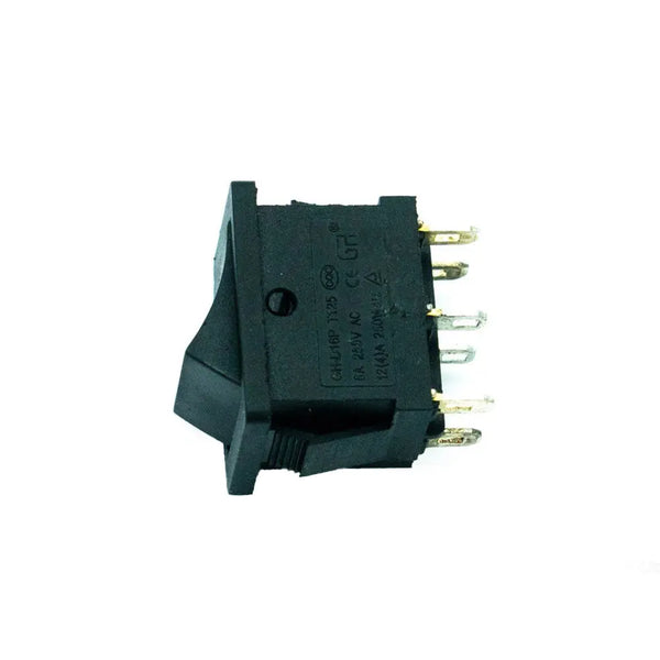 6A 250V SPDT ON-ON Rocker Switch Black Miragegrove