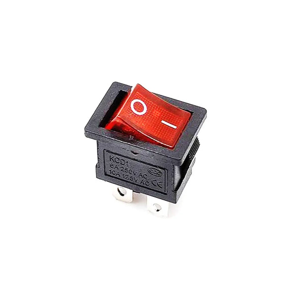 6A 250V SPDT ON-OFF Rocker Switch with Red Light Miragegrove