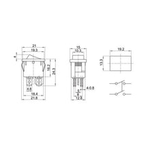 6A 250V SPDT ON-OFF Rocker Switch with Red Light Miragegrove