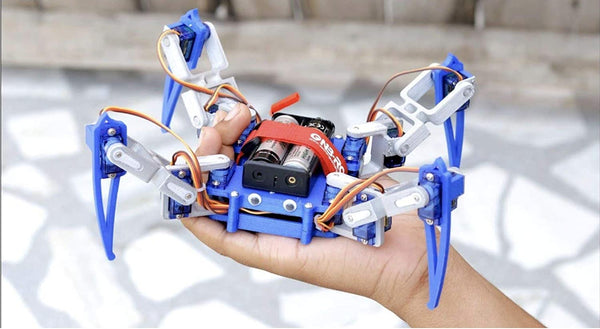 Techno-Tirupati; Quadruped Spider Robot DIY Kit 3D Printed Parts only With Screws ; without Servos