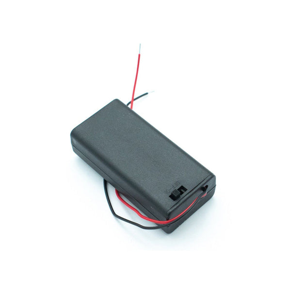 Battery Holder for 2 x 1.5V AA Cell with Cover and On-Off Switch