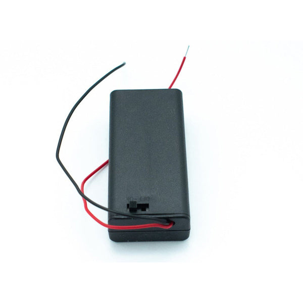 Battery Holder for 2 x 1.5V AA Cell with Cover and On-Off Switch