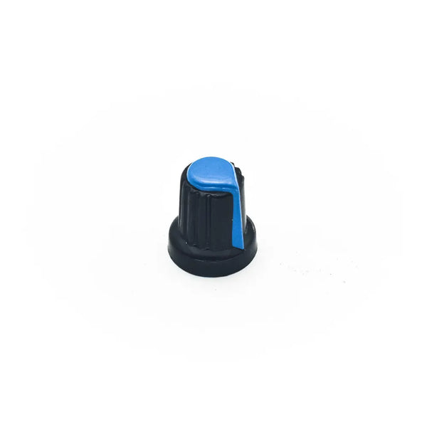 Black & Blue Plastic Knob for 4mm D-Shaft Potentiometer Miragegrove