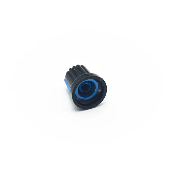 Black & Blue Plastic Knob for 4mm D-Shaft Potentiometer Miragegrove