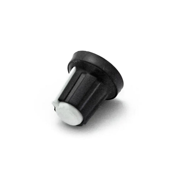 Black & White Plastic Knob for 6mm Knurled Shaft Potentiometer Miragegrove