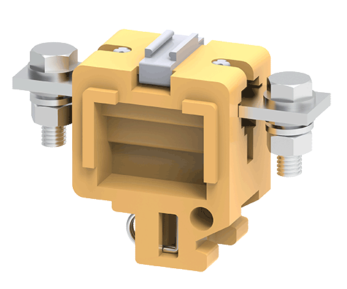 Connectwell CTS35L 50 sq mm Feed Thru Bolt/Nut Melamine Terminal Block - MirageGrove