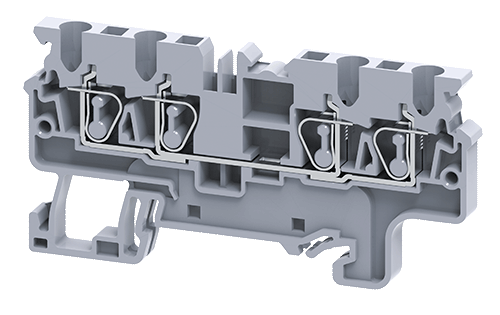 Connectwell CX2.5/4 2.5 sq.mm Spring Clamp Feed Through Terminal Blocks - MirageGrove