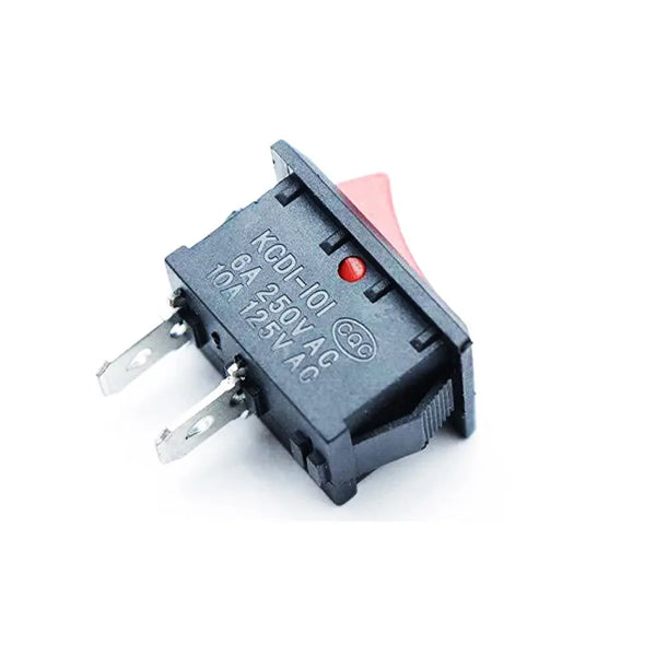 6A 250V AC SPST ON-OFF Rocker Switch Red.