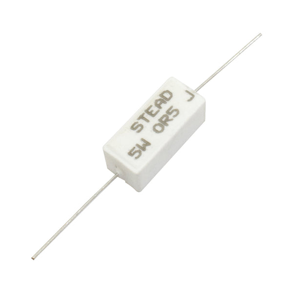 Stead 0.5 Ohm 5W 0R5 Wire Wound Ceramic Resistor - MirageGrove