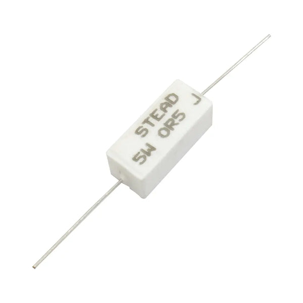 Stead 0.5 Ohm 5W 0R5 Wire Wound Ceramic Resistor Miragegrove