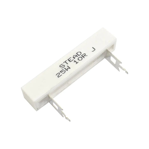 Stead 10 Ohm 25W 10R Wire Wound Ceramic Resistor Miragegrove