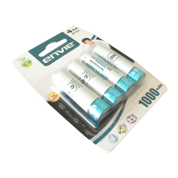 Envie 4*AA 1000mAh Rechargeable Battery