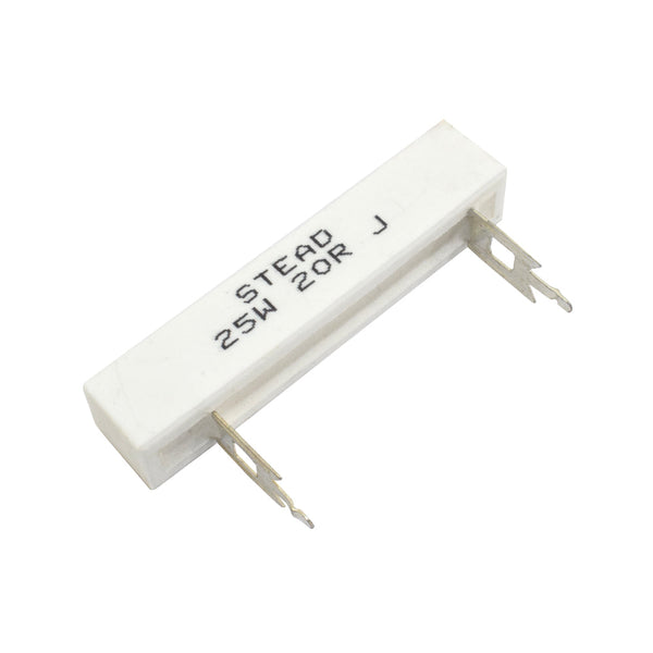 Stead 20 Ohm 25W 20R Wire Wound Ceramic Resistor - MirageGrove