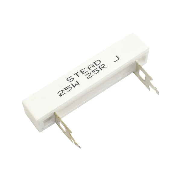 Stead 25 Ohm 25W 25R Wire Wound Ceramic Resistor Miragegrove