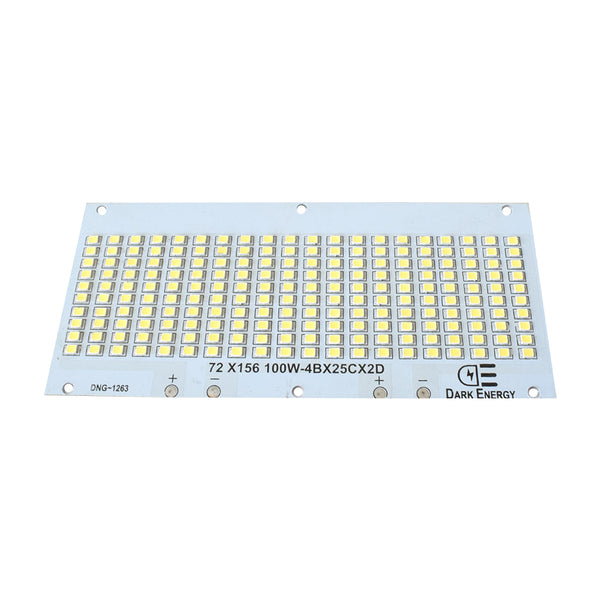 100W White 72mm x 156mm Metal Core LED PCB