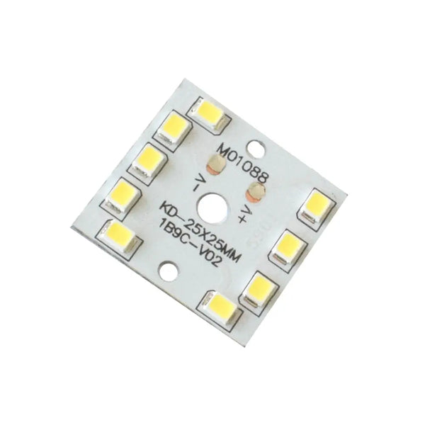 9W White 25mm x 25mm Metal Core LED PCB Miragegrove