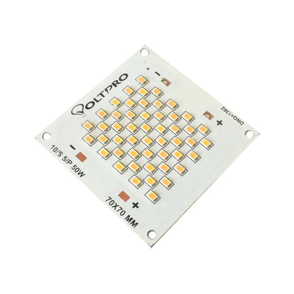 50W Warm White 70mm x 70mm Metal Core LED PCB Miragegrove