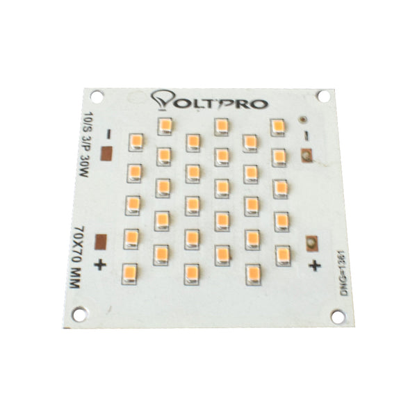 30W Warm White 70mm x 70mm Metal Core LED PCB - MirageGrove