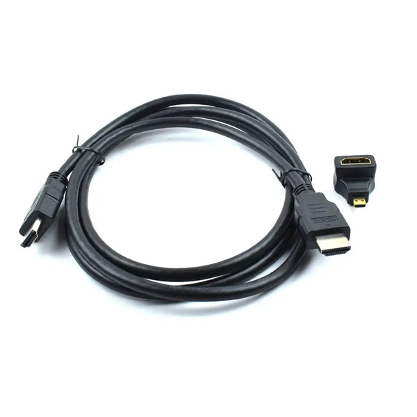 HDMI Cable With Micro Male HDMI To Female HDMI Connector (L Shape) Miragegrove