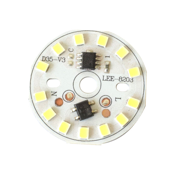 7W White 220VAC 35mm Round DOB LED