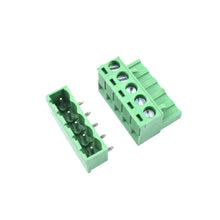 5 Pin Male and Female Pluggable Terminal Connector Right Angle Pitch 5.08mm