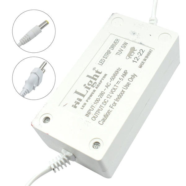 HiLight 12V 5A Power Adaptor LED Strip Driver - MirageGrove