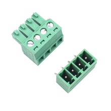 4 Pin Male and Female Pluggable Terminal Connector Right Angle Pitch 3.81mm