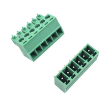 6 Pin Male and Female Pluggable Terminal Connector Right Angle Pitch 3.81mm