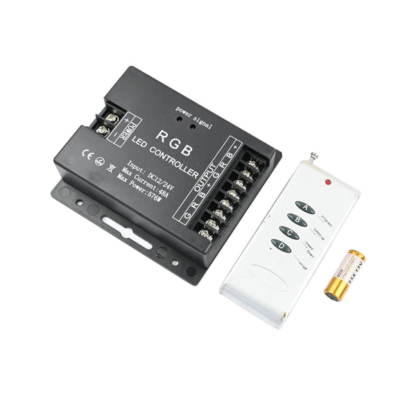 Hilight 12-24V 48A 576W RGB RF Double Output LED Controller