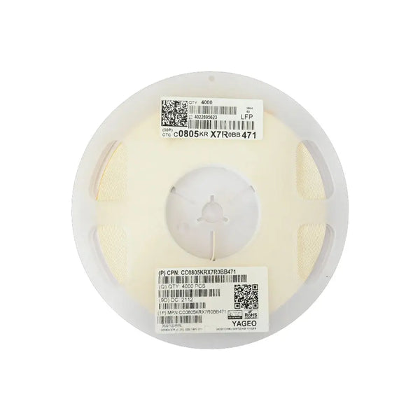 YAGEO 470pf 0.47nf 100V 0805 SMD Capacitor (Pack of 4000) Miragegrove