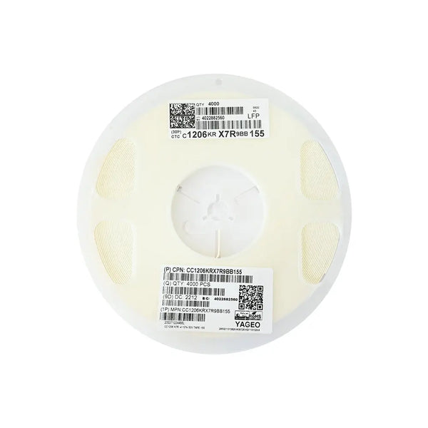 YAGEO 155 1.5uf 50V 1206 SMD Capacitor (Pack of 4000) Miragegrove