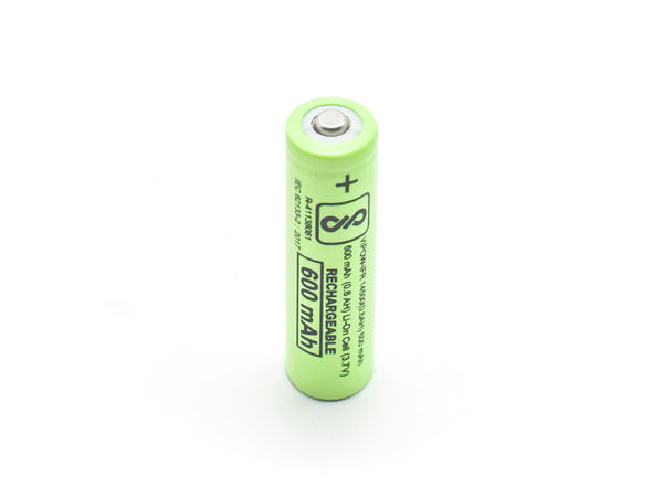 3.7V 600mAh 14500 Lithium-Ion Battery with Tip Top