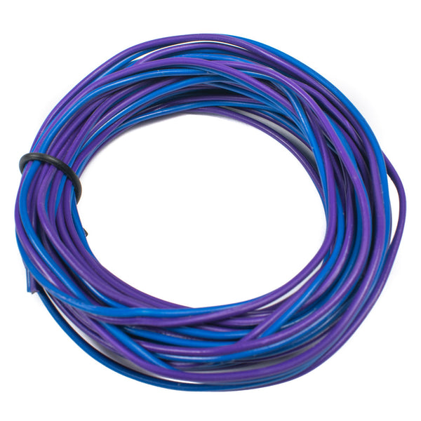 22 AWG Multi Strand 2 Wire Ribbon Cable 5 Meter (Violet & Blue) 14/0.173mm - MirageGrove