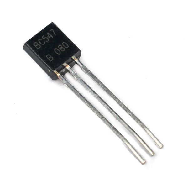 BC547 NPN General Purpose Transistor (BJT) 45V 100mA TO92 Package.