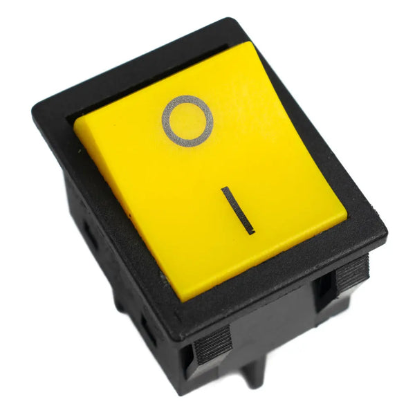 30A 250V DPST ON-OFF Rocker Switch  (Yellow) Miragegrove