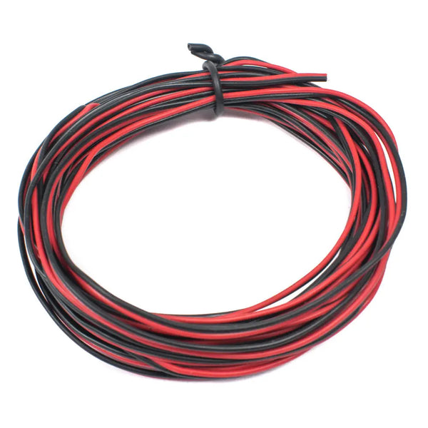 25 AWG Multi Strand 2 Wire Ribbon Cable 5 Meter (Red & Black) 14/0.122mm Miragegrove