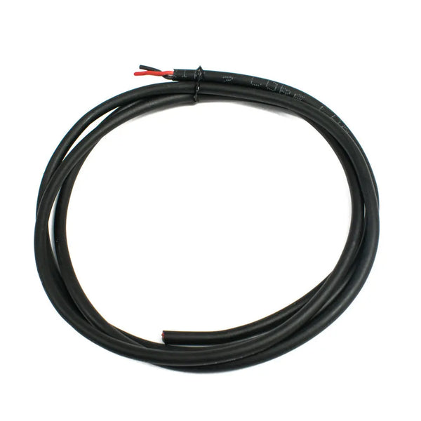 25 AWG Multi Strand 2 Core PVC Round Sheathed Cable 5 Meter (Black) 14/0.120mm Miragegrove