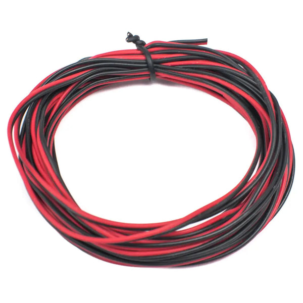 27 AWG Multi Strand 2 Wire Ribbon Cable 1 Meter (Red & Black) 7/0.122mm Miragegrove