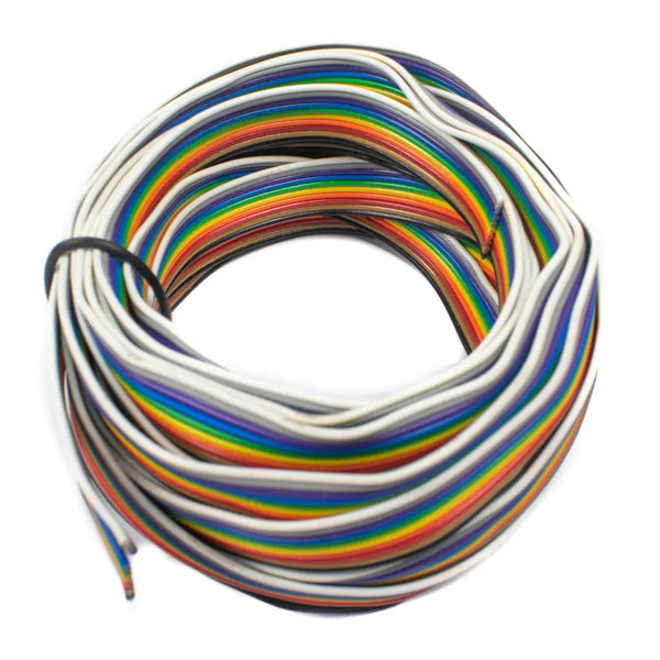 25 AWG Multi Colour Multi Strand 10-Wire Ribbon Cable 1 Meter (7/0.153) Miragegrove