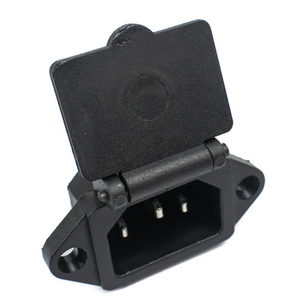 IEC320 C14 Panel Mount Plug Computer Adapter Power Connector Socket with Flap Miragegrove